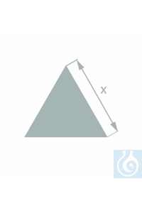 Triangular rod in borosilicate glass, Simax, 9 x 9 x 9 ±0,4 mm, pack 80 pieces, 11,30 kg